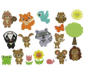 Stickserie - Waldleben Vollstick